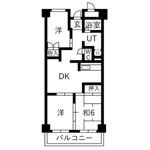 3DK 間取り図