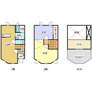 2LDK 間取り図