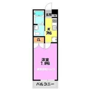 1K 間取り図