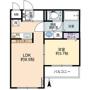 1LDK 間取り図