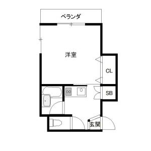 1K 間取り図