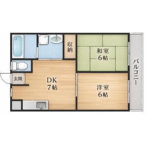 2DK 間取り図