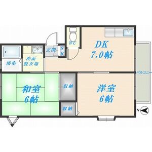 2DK 間取り図