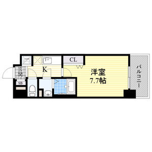 1K 間取り図