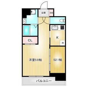 1K 間取り図