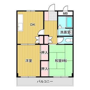 2DK 間取り図