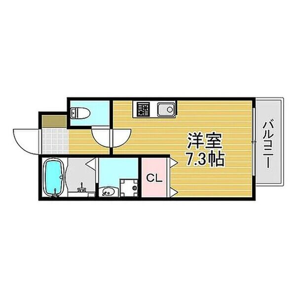 1K 間取り図