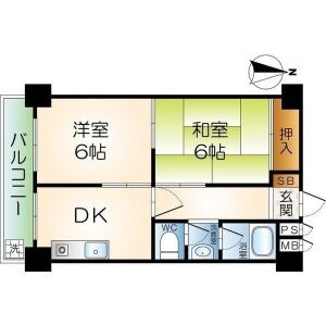 2DK 間取り図