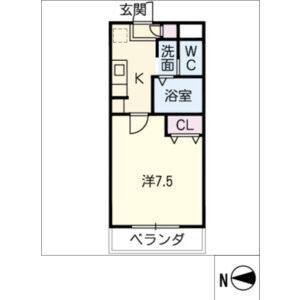 1K 間取り図