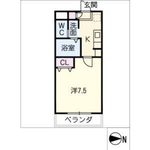 1K 間取り図