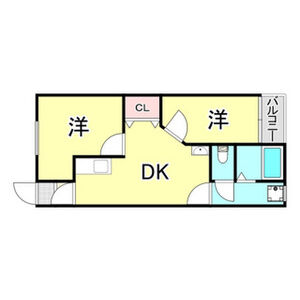 2DK 間取り図
