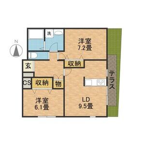 2LDK 間取り図