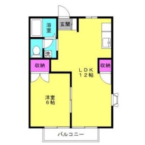 1LDK 間取り図