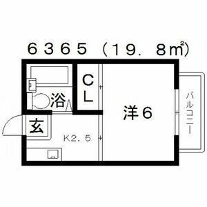 1K 間取り図