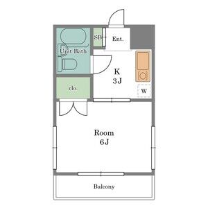 1K 間取り図