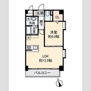 1LDK 間取り図