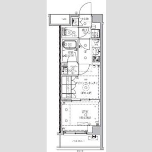 1DK 間取り図