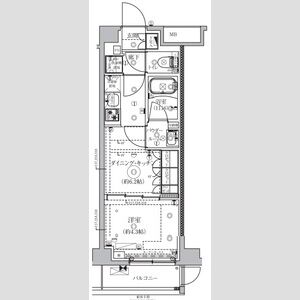 1DK 間取り図