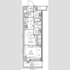 1DK 間取り図