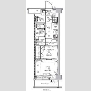 1DK 間取り図