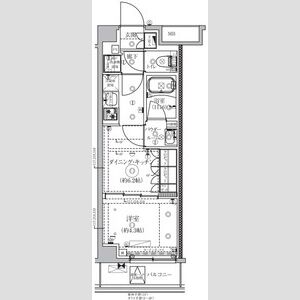 1DK 間取り図