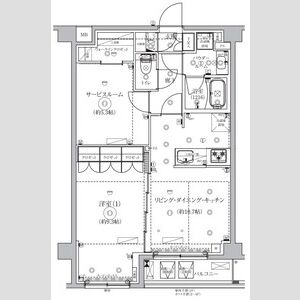 1LDK 間取り図