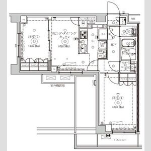 2DK 間取り図