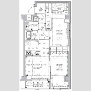 2LDK 間取り図