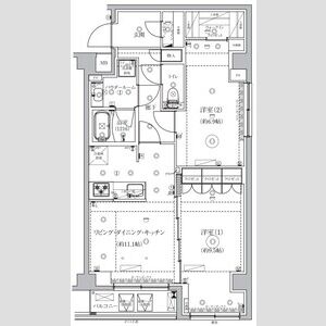 2LDK 間取り図