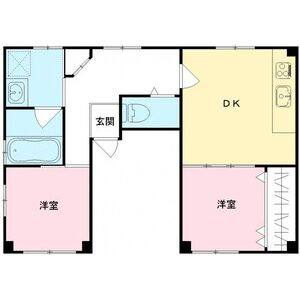 2DK 間取り図