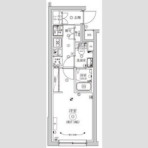 1K 間取り図