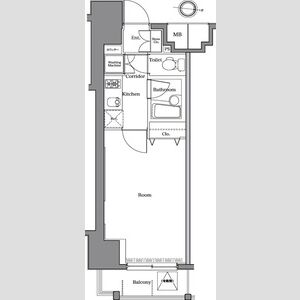 1K 間取り図