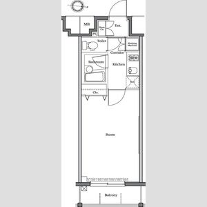 1K 間取り図