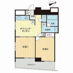 2DK 間取り図