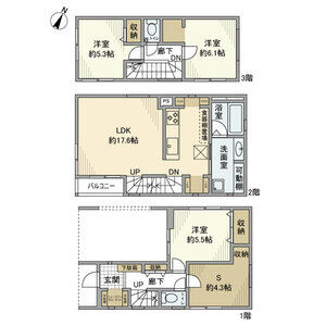 3LDK 間取り図