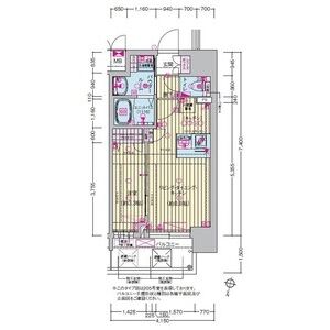 1DK 間取り図