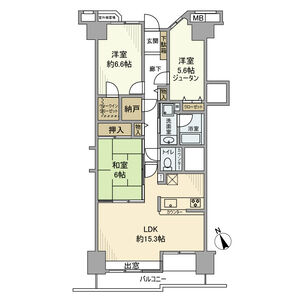 3LDK 間取り図