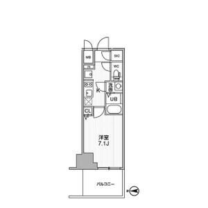 1K 間取り図
