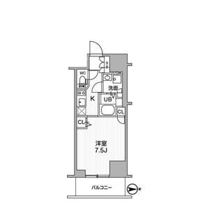 1K 間取り図