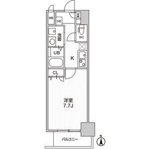 1K 間取り図