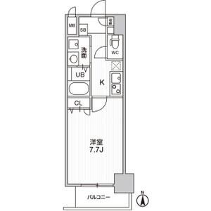 1K 間取り図