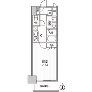 1K 間取り図