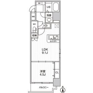 1LDK 間取り図