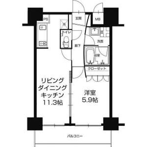 1LDK 間取り図