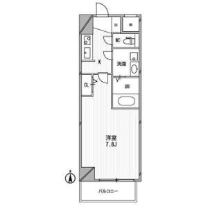 1K 間取り図