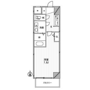 1K 間取り図