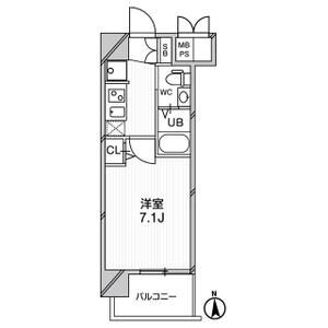1K 間取り図