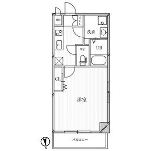 1K 間取り図