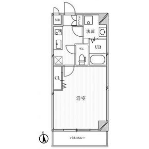 1K 間取り図