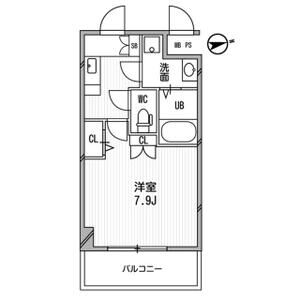 1K 間取り図